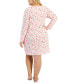 ფოტო #2 პროდუქტის Plus Size Cotton Lace-Trim Nightgown, Created for Macy's