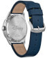 ფოტო #3 პროდუქტის Eco-Drive Men's Donald Duck Blue Leather Strap Watch 42mm