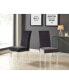 Фото #3 товара Dalia Modern and Contemporary Dining Chair in Black Velvet with Acrylic Legs - Set of 2