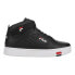 Фото #1 товара Fila V10 Lux High Top Mens Black Sneakers Casual Shoes 1CM00881-014
