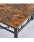 Фото #3 товара Kitchen Dining Room Table, Iron Wood Square Table For Kitchen Dining Room Furniture