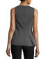 Rachel Roy Women's Amelia Charcoal Heather Peplum Pleated Top XS