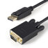 Фото #2 товара StarTech.com 3ft (1m) DisplayPort to VGA Cable - Active DisplayPort to VGA Adapter Cable - 1080p Video - DP to VGA Monitor Cable - DP 1.2 to VGA Converter - Latching DP Connector - 0.91 m - DisplayPort - VGA (D-Sub) - Male - Male - Straight