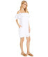 Фото #4 товара Tommy Bahama 299205 Linen Dye Off-The-Shoulder Dress Cover-Up White LG (US 14)