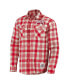 Фото #3 товара Men's Darius Rucker Collection by Scarlet, Natural Ohio State Buckeyes Plaid Flannel Long Sleeve Button-Up Shirt