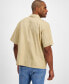 ფოტო #3 პროდუქტის Men's Oversized Short Sleeve Check Button-Front Camp Shirt