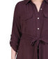 ფოტო #4 პროდუქტის Petite Long Roll Tab Sleeve Shirtdress