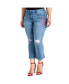 Plus Size Distressed Ankle Jeans