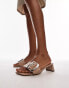 Фото #1 товара Topshop Ila heeled mules with buckle in taupe