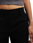 Weekday Emily low waist trousers in black