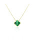 Фото #1 товара The Lovery extra Large Malachite Single Clover Necklace