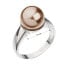 Delicate silver ring with Swarovski pearl 35022.3