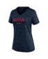 Фото #3 товара Women's Navy Boston Red Sox Authentic Collection Velocity Practice Performance V-Neck T-shirt