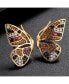 ფოტო #2 პროდუქტის Multi-Colored Cubic Zirconia Butterfly Wing Stud Earring