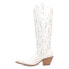 Фото #3 товара Dingo Rhymin Embroidered Snip Toe Cowboy Womens White Casual Boots DI201-100