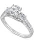 ფოტო #1 პროდუქტის Diamond Three Stone Engagement Ring (1-3/4 ct. t.w.) in 14k White Gold