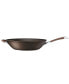 Фото #3 товара Symmetry Hard-Anodized Nonstick Induction Stir Fry Pan with Helper Handle, 14-Inch, Chocolate