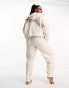 Фото #2 товара ASOS DESIGN Curve lounge co-ord animal borg jogger in cream