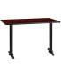 30"X48" Rectangular Laminate Table With 5"X22" Table Height Bases