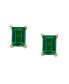 Cubic Zirconia Emerald Cut Stud Earrings