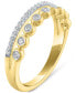 Lab-Created Diamond Bezel Stack Look Ring (1/4 ct. t.w.) in 14k Gold-Plated Sterling Silver