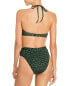Фото #2 товара Aqua 286276 Womens Leopard Ruched Swim Top Green, Size X-Small