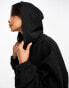 Фото #1 товара ASOS DESIGN oversized zip through crop hoodie in black