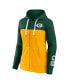 Women's Green/Gold Green Bay Packers Take the Field Colorblock Full-Zip Hoodie