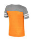 ფოტო #2 პროდუქტის Big Girls Tennessee Orange, Heather Gray Tennessee Volunteers Summer Striped V-Neck T-shirt