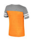 Big Girls Tennessee Orange, Heather Gray Tennessee Volunteers Summer Striped V-Neck T-shirt