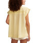 ფოტო #2 პროდუქტის Women's Modern Cotton Popover V-Neck Top