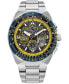 Eco-Drive Men's Chronograph Promaster Skyhawk A-T Blue Angels Stainless Steel Bracelet Watch 46mm