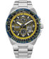 ფოტო #1 პროდუქტის Eco-Drive Men's Chronograph Promaster Skyhawk A-T Blue Angels Stainless Steel Bracelet Watch 46mm