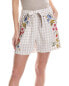 Фото #1 товара Johnny Was Adele Trapunto Belted Linen Short Women's