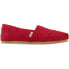 Фото #1 товара TOMS Alpargata Slip On Womens Red Flats Casual 001001B07-RED