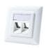 LogiLink NK4020 - 2 x RJ-45 - White - 80 mm - 80 mm - 80 g