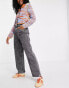 Noisy May Gigi oversized mom jeans in washed grey