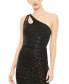 Фото #2 товара Women's Ieena Sequined Strappy One Shoulder Column Gown