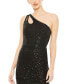 ფოტო #2 პროდუქტის Women's Ieena Sequined Strappy One Shoulder Column Gown