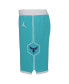 ფოტო #4 პროდუქტის Jordan Preschool Teal Charlotte Hornets 2023/24 Icon Edition Replica Shorts