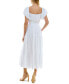 ფოტო #10 პროდუქტის Juniors' Puff-Sleeve Tiered Midi Dress