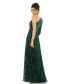 ფოტო #2 პროდუქტის Women's Sequined One Shoulder A Line Gown