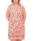 Фото #7 товара Plus Size Paisley-Print Keyhole Shift Dress