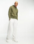 Фото #3 товара Fred Perry tipped hoodie in khaki