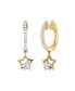 Фото #1 товара СерьгиLuvMyJewelryDiamond Hoop Star Kissed