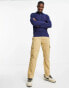 Фото #3 товара Polo Ralph Lauren icon logo slim fit long sleeve pique polo in navy