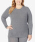 Plus Size Softwear with Stretch Long Sleeve Top