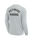 Фото #4 товара Men's and Women's Gray Baltimore Ravens Super Soft Long Sleeve T-shirt