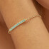 Elegant gold-plated bracelet with light blue crystals Dazzly SDZ18 Light blue, blue, gold - фото #2