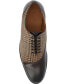 ფოტო #4 პროდუქტის Men's Paris Handcrafted Leather and Wool Asymmetrical Oxford Lace-up Dress Shoes